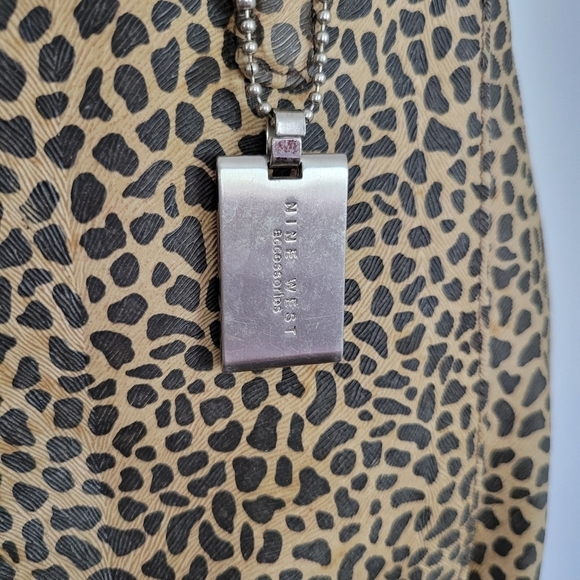 Nine West Cheetah Print Crossbody Bag Purse Brown Beige Leopard Small Mini Y2K - Picture 4 of 8